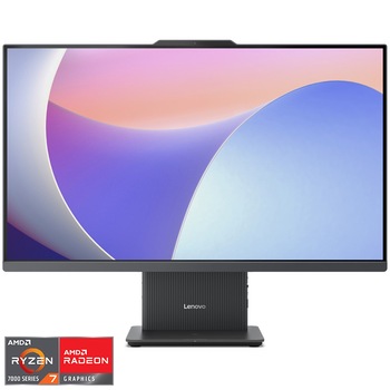 Sistem All-in-One Lenovo IdeaCentre 27ARR9 cu procesor AMD Ryzen 7 7735HS pana la 4.75 GHz, 27", Full HD, IPS, 16GB DDR5, 512GB SSD M.2 2280 PCIe 4.0x4 NVMe, AMD Radeon 680M Graphics, No OS, Luna Grey