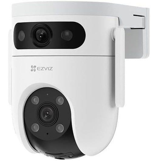 Camera de supraveghere exterior Ezviz H9c Dual, 3+3MP, 2K, Iluminare Duala, Alarma Acustica si Optica, Auto Tracking, card MicroSD pana la 512 GB si stocare in Ezviz CloudPlay, mic
