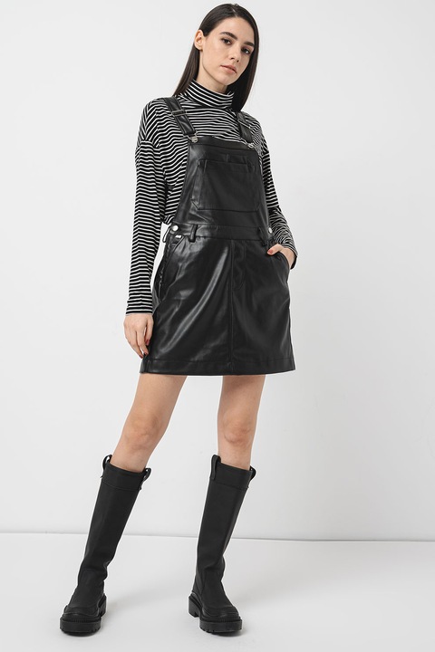 QS, Сукман от еко кожа, Черен