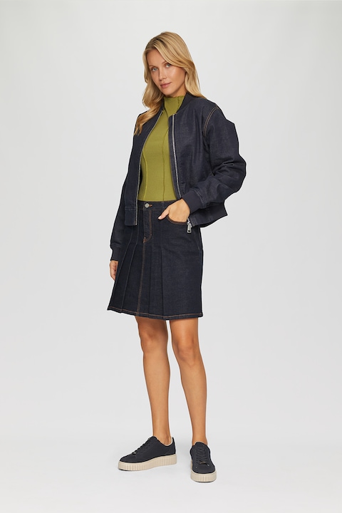 s.Oliver, Плисирана пола от деним, Ултрамарин синьо