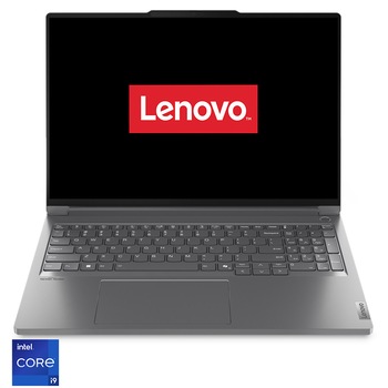 Laptop Lenovo ThinkBook 16p G5 IRX cu procesor Intel Core i9-14900HX pana la 5.8GHz, 16" 3.2K, IPS, 165Hz, 32GB DDR5, 1TB SSD, NVIDIA GeForce RTX 4060 8GB GDDR6, No OS, Storm Grey, 3Y Onsite upgrade