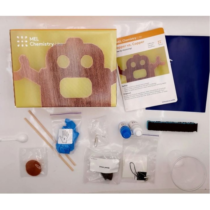 Set de experimente chimice Cupru vs. Cupru, 10 ani, coordonarea mana-ochi