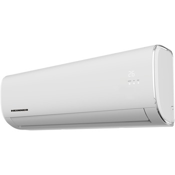 Aparat de aer conditionat Heinner Crystal HAC-12CRKIT, 12000 BTU, Kit instalare inclus, Clasa energetica Racire A++/ Incalzire A+, Follow Me, Turbo, Autocuratare, Alb