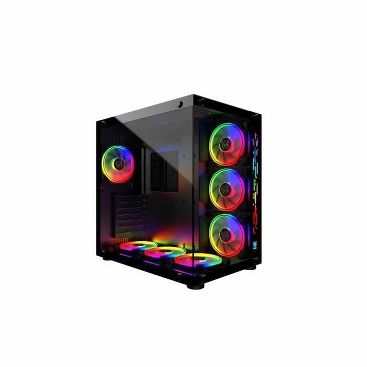 Carcasa fara ventilator cu profil redus pentru Intel NUC 11 / 12 / 13 Pro, Akasa, Aluminiu, SSD/HDD de 2.5" , 247 x 240 x 39 mm, Negru