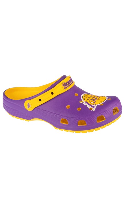 Saboti pentru barbati, Crocs Classic NBA LA Lakers Clog 208650, Galben, 46-47