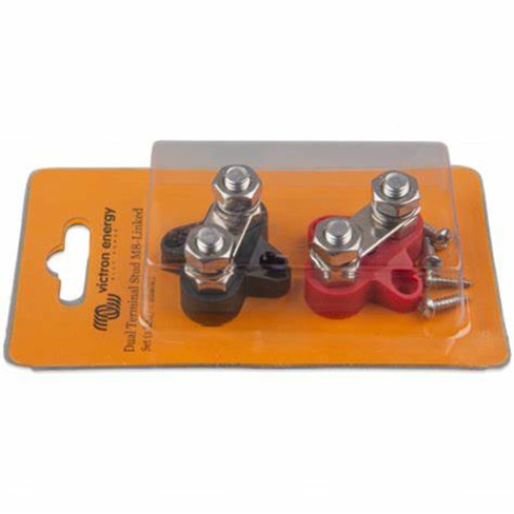 Conector terminal dual Victron Energy M8 set (1 rosu /1 negru)
