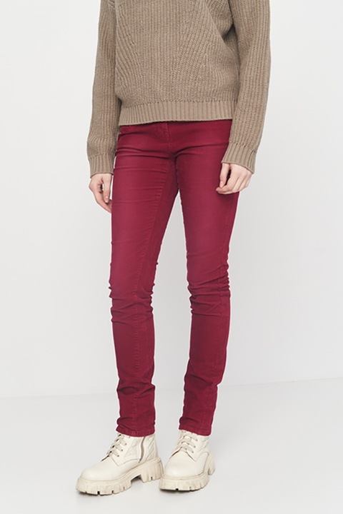 Blugi dama, Tom Tailor, Bumbac, Visiniu, 38 EU