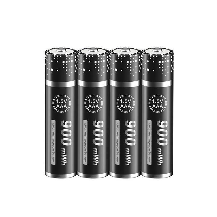 4 db PALO AAA elem készlet, újratölthető, 1,5V Li-ion, 900mWh