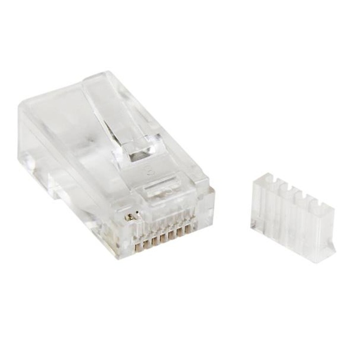 Комплект 50 броя модулни конектори RJ45 Startech CRJ45C6SOL50, прозрачни