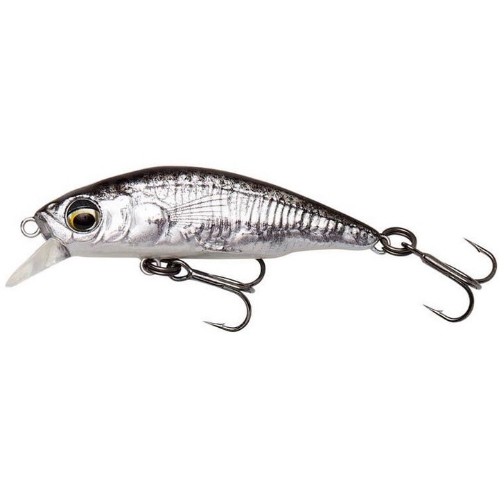 Mesterséges csali, Savage Gear Sticklebait, ABS, 6,5 cm, ezüst/fekete