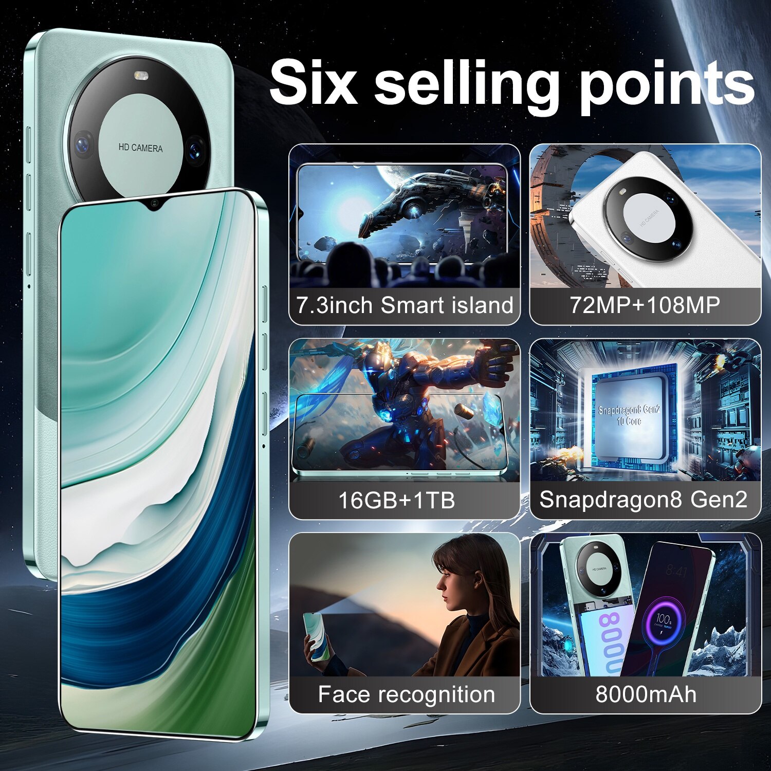 Telefon mobil Mate 60 Pro Verde, 5G, IPS 7.3