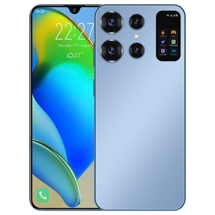 Мобилен телефон S24 Ultra blue, 5G, IPS 7.0", 16GB RAM, 1TB ROM ...