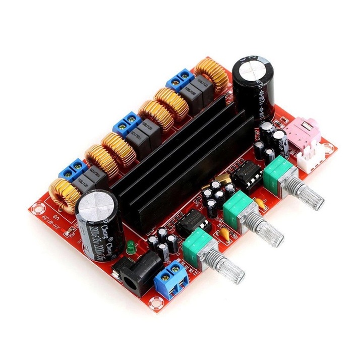 2.1 аудио усилвател с тонален еквалайзер 2x50W + 100W с TPA3116D2, XH-M139