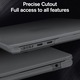 Carcasa pentru MacBook Air 13 2026 / 2025 / 2024 / 2022 M5, M4, M3, M2 Hard Shell Frost negru mat