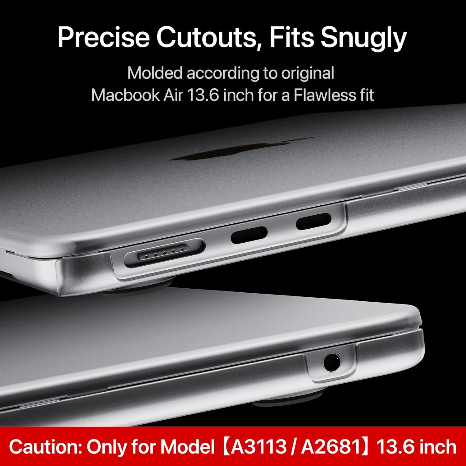 Carcasa pentru MacBook Air 13 2026 / 2025 / 2024 / 2022 M5, M4, M3, M2 Hard Shell Frost tranparent mat
