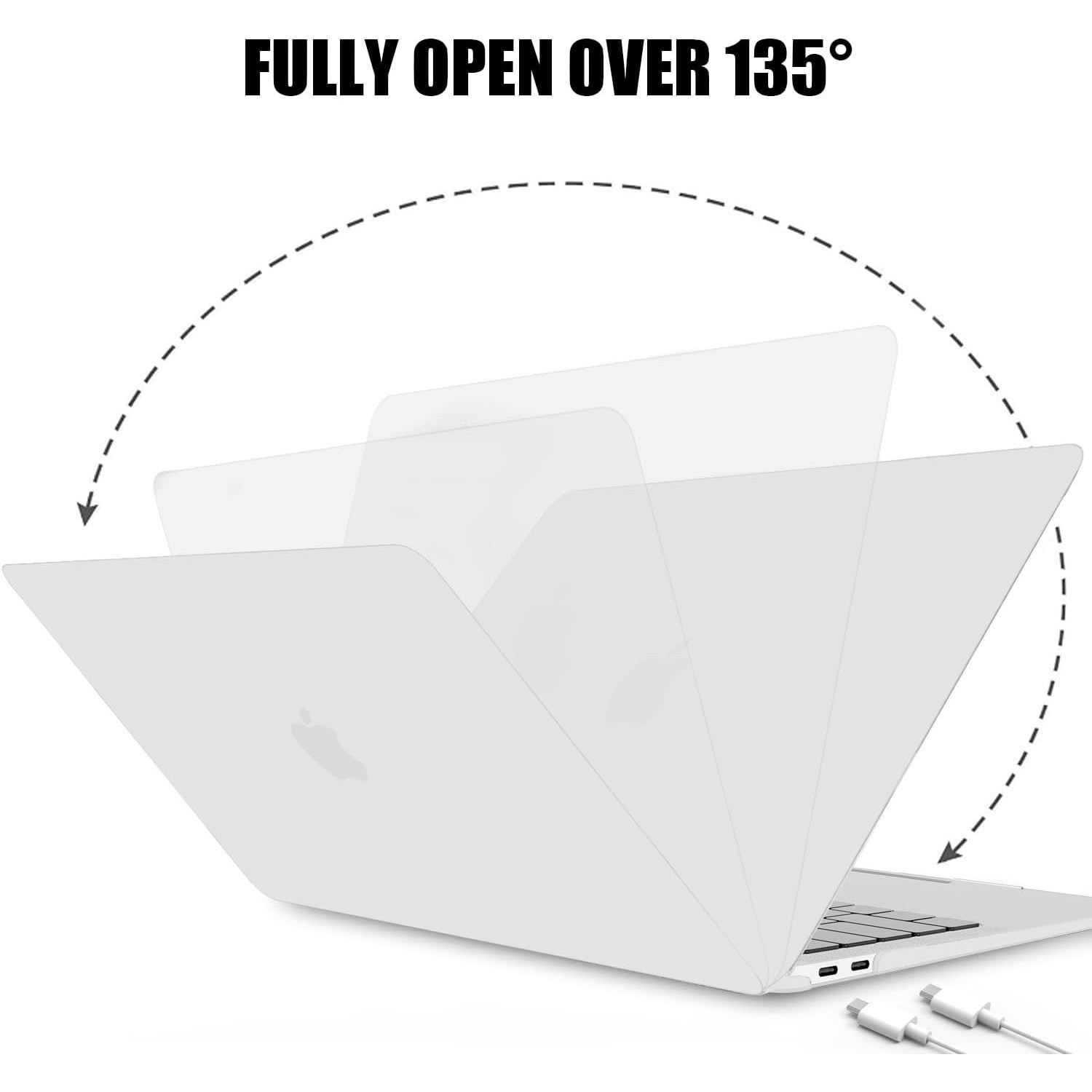 Carcasa pentru MacBook Air 13 2026 / 2025 / 2024 / 2022 M5, M4, M3, M2 Hard Shell Frost tranparent mat