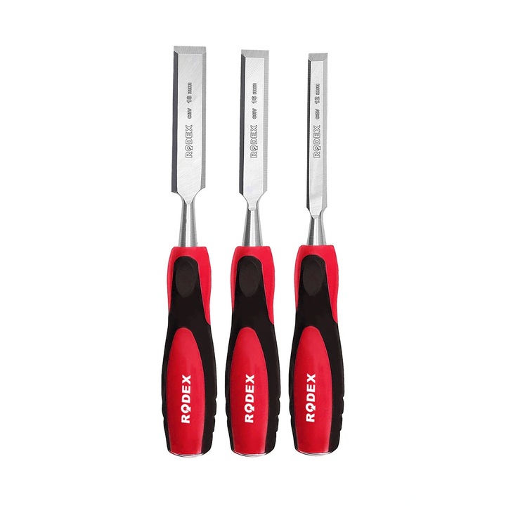 Длета за дърво, Rodex, комплект 3, 12 mm - 16 mm - 18 mm, Crv Steel (Isk01) (6/48)