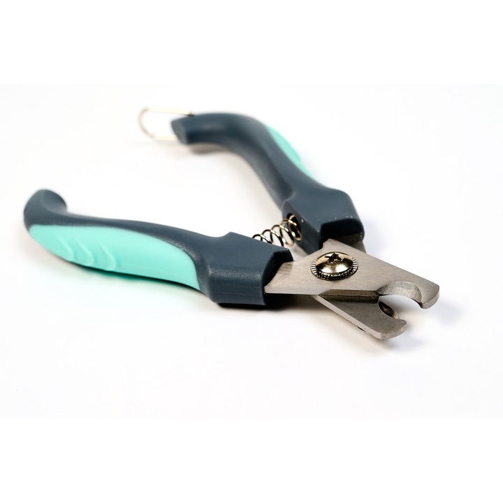 Cleste de unghii pentru caini si pisici din otel inoxidabil, maner antiderapant si ergonomic