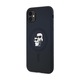 Karl Lagerfeld KLHMN61SCMKCRHK iPhone 11 / Xr készülékhez 6.1" szilikon kemény tok Karl & Choupette Ma fekete