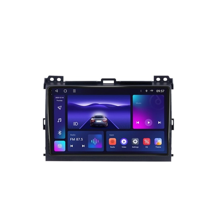 NaviMag, Navigáció Toyota Land Cruiser Prado J120 (2002-2010) 9 hüvelykes 2K képernyővel, 8 magos 2+32 GB Android vezeték nélküli Carplay SIM foglalattal 4G