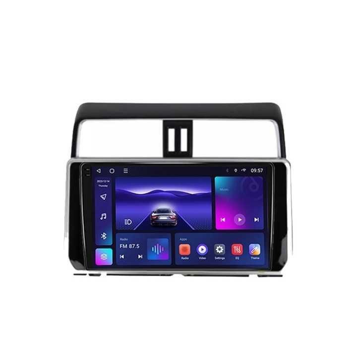 NaviMag, Navigációs rendszer, Toyota Land Cruiser Prado J150 2017 után 9 hüvelykes 2K képernyővel, 8 magos 2+32GB Android vezeték nélküli Carplay SIM foglalattal 4G