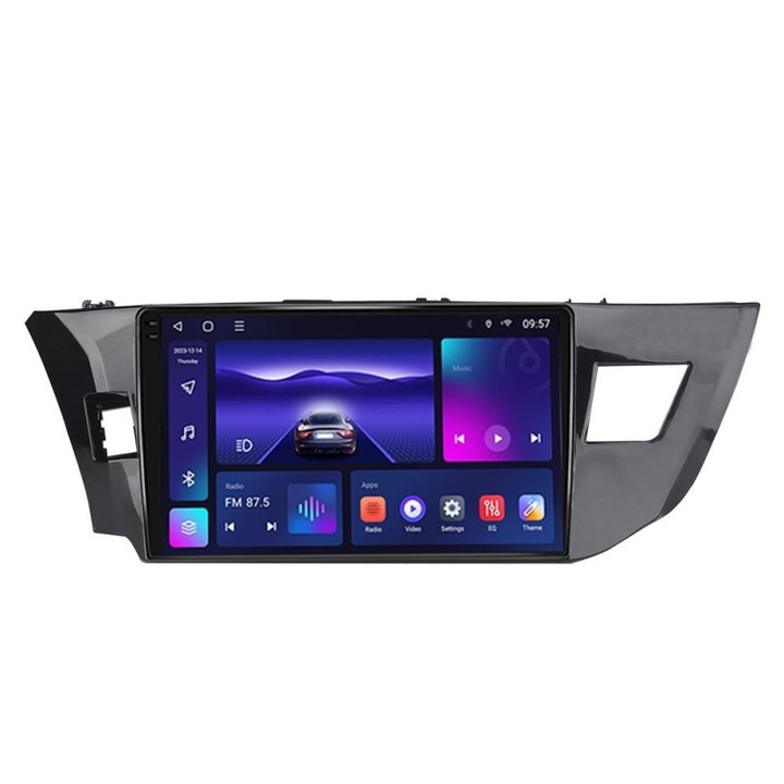 Navigáció Toyota Corolla 2013-2018 2K képernyővel 8 magos 2+32GB Android vezeték nélküli Carplay SIM foglalattal 4G
