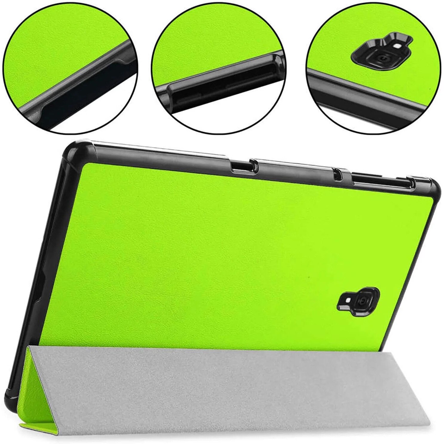 Husa pentru Samsung Galaxy Tab S9 Plus / S9 FE+ Plus 12.4 inch UltraSlim de tip stand, functie sleep/wake-up, Smart Cover, model Green Grass, Sigloo