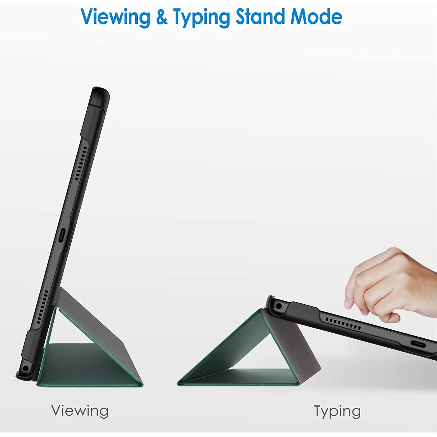 Husa Samsung Galaxy Tab A9 Plus, 11inch UltraSlim de tip stand, cu functie sleep/wake-up, Sigloo, Dark Green