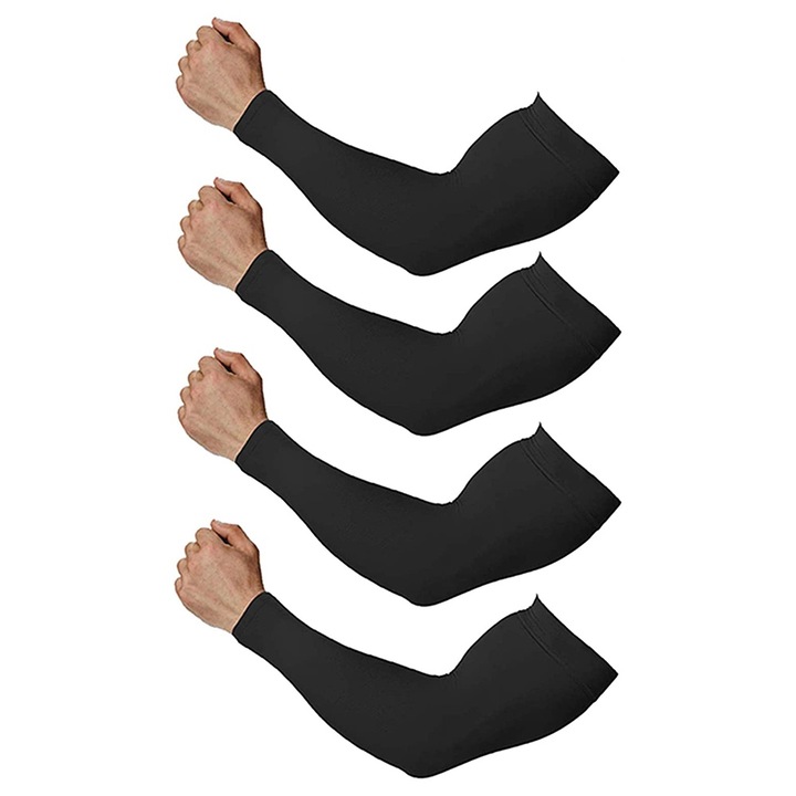 4 db napvédő ujjas készlet, QttvbTna, rugalmas, vízálló, fekete