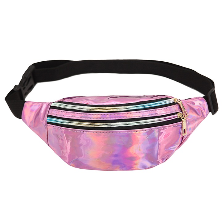 Sporttáska, multifunkcionális, átlós, fekete, 30x15cm