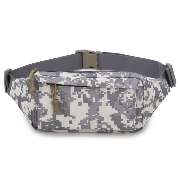 Vízálló, többfunkciós sporttáska, 30x15cm, strapabíró oxford anyag, mobiltelefonhoz