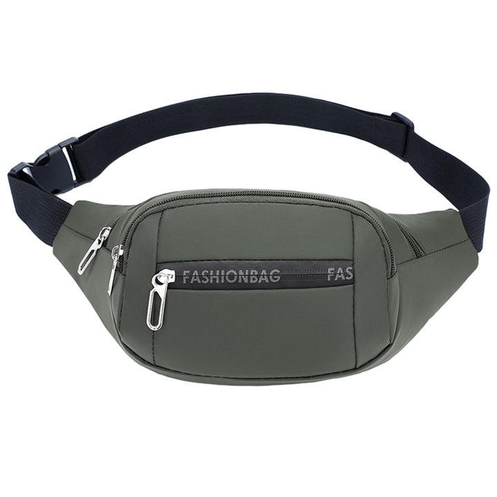 Sportos övtáska, vízálló, állítható cipzáras zsebekkel, többszínű