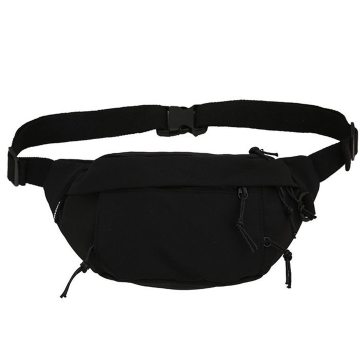 Sporttáska, nagy kapacitású, futáshoz és túrázáshoz, fekete