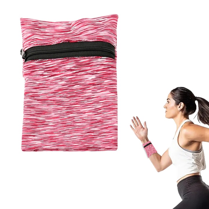 QttvbTna Sport csuklótáska, poliészter, piros, 10 x 15 x 3 cm