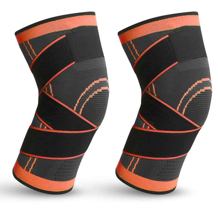 2db sport térdvédő készlet, QttvbTna, nylon, többszínű, XL