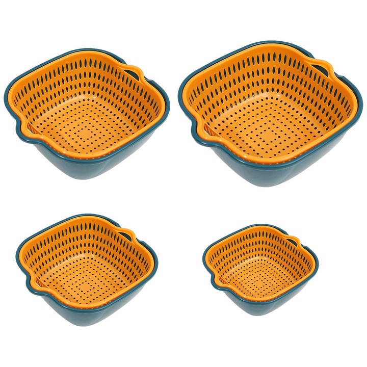 Set strecuratori patrate HERUSI 8 piese multicolor diverse dimensiuni