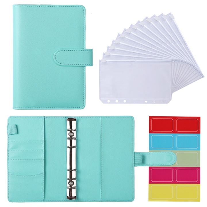 Кожен флипчарт тефтер, многоцветен, комплект, A6