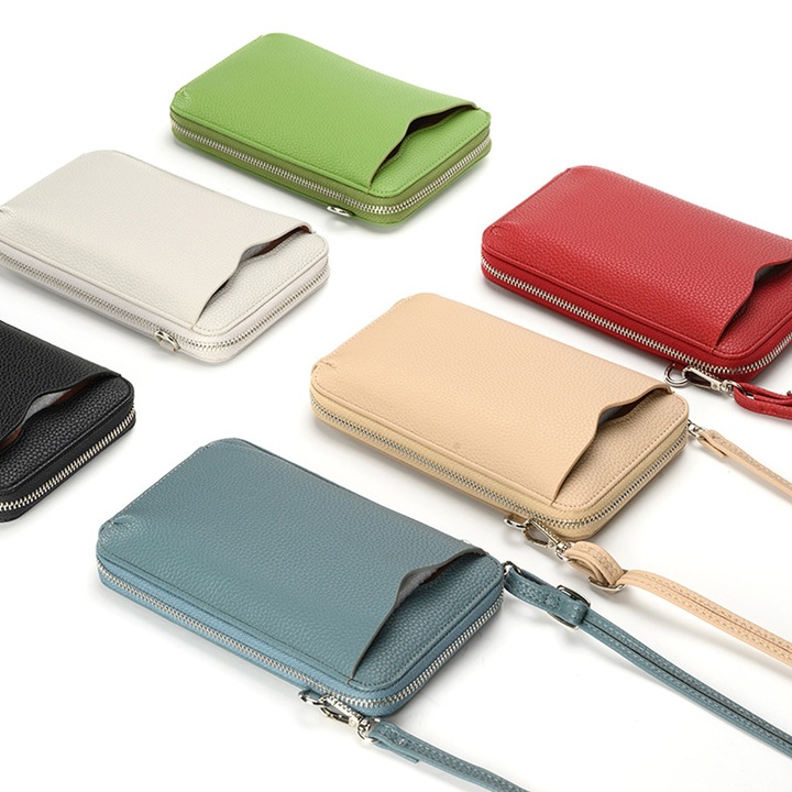 QttvbTna mobiltelefon táska, ökológiai bőr, 19x11,5x4 cm