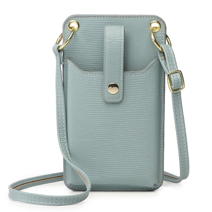 Telefonos válltáska, QttvbTna, Ökológiai bőr, 11,2x19,5x2,5 cm