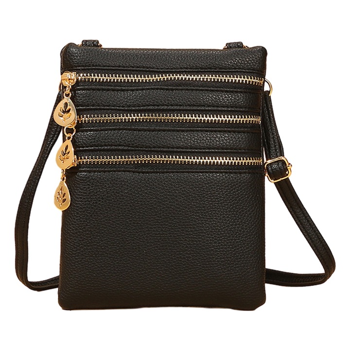 Telefontáska QttvbTna, ökológiai bőr, 3 rekeszes, 20x3x16cm