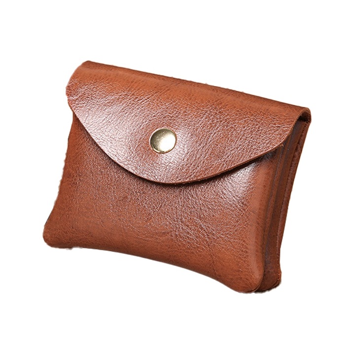 Portofel de monede, maro, 10x3.5x9cm, set de 1 buc