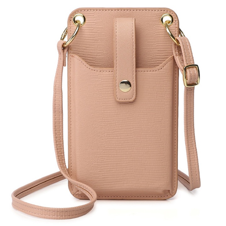 Crossbody táska telefonhoz, AMRINUGL, rózsaszín