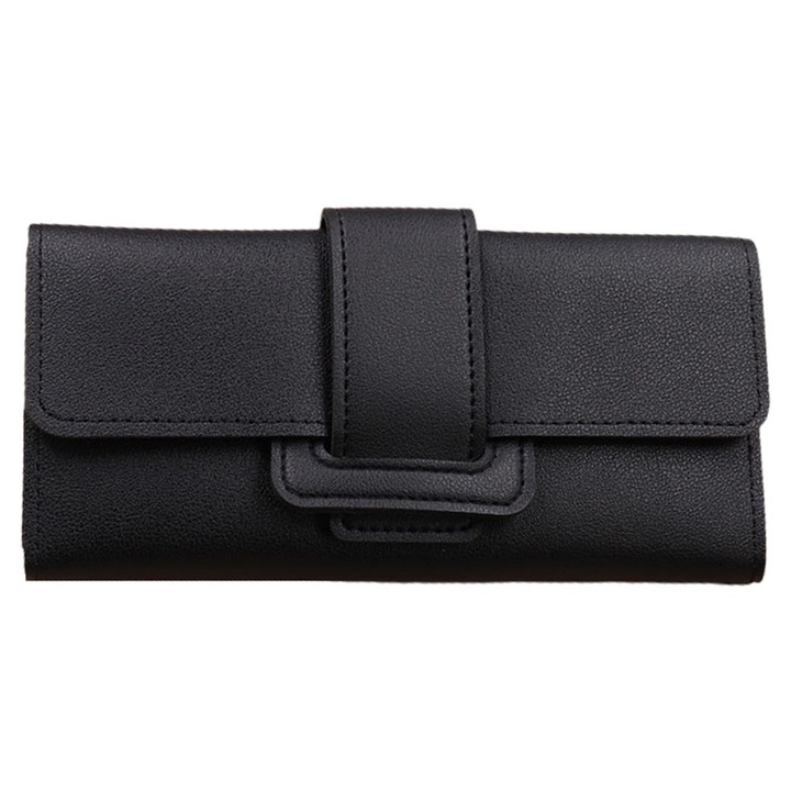 Portofel Dama QttvbTna, Capacitate Mare, Multifunctional, Negru