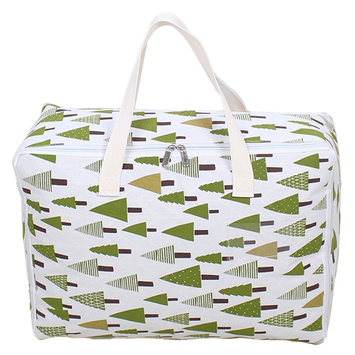 Set de cutii depozitare sub pat, impermeabile, cu manere intarite si fermoar dublu, stil2, multicolor