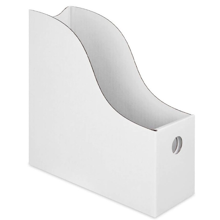 2 db irattartó készlet, műanyag, fehér, 25x25x9,5 cm