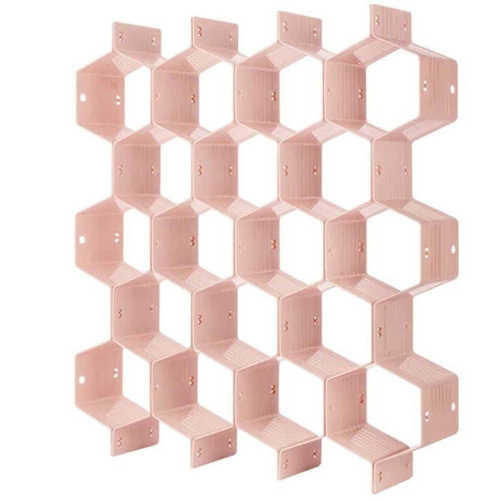 Organizator sertar ajustabil QttvbTna, separator tip fagure, plastic durabil, economisire spatiu