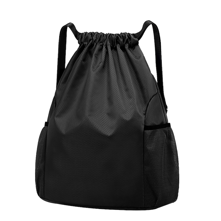 Rucsac cu snur, Cozevdnt, poliester, negru