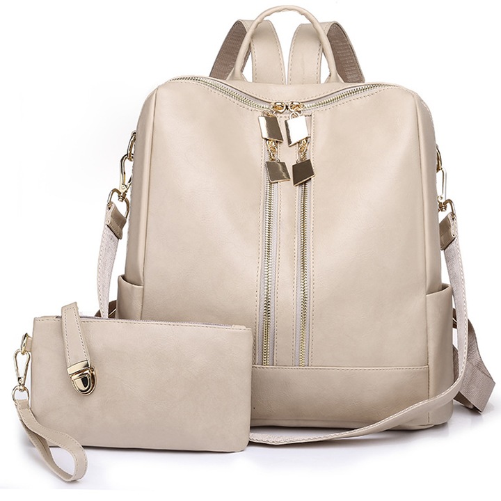 Rucsac fashion dama, antifurt, piele ecologica, 32x14x32cm