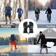 QttvbTna ски ръкавици, водо и ветроустойчиви, със скрит джоб, черни, M