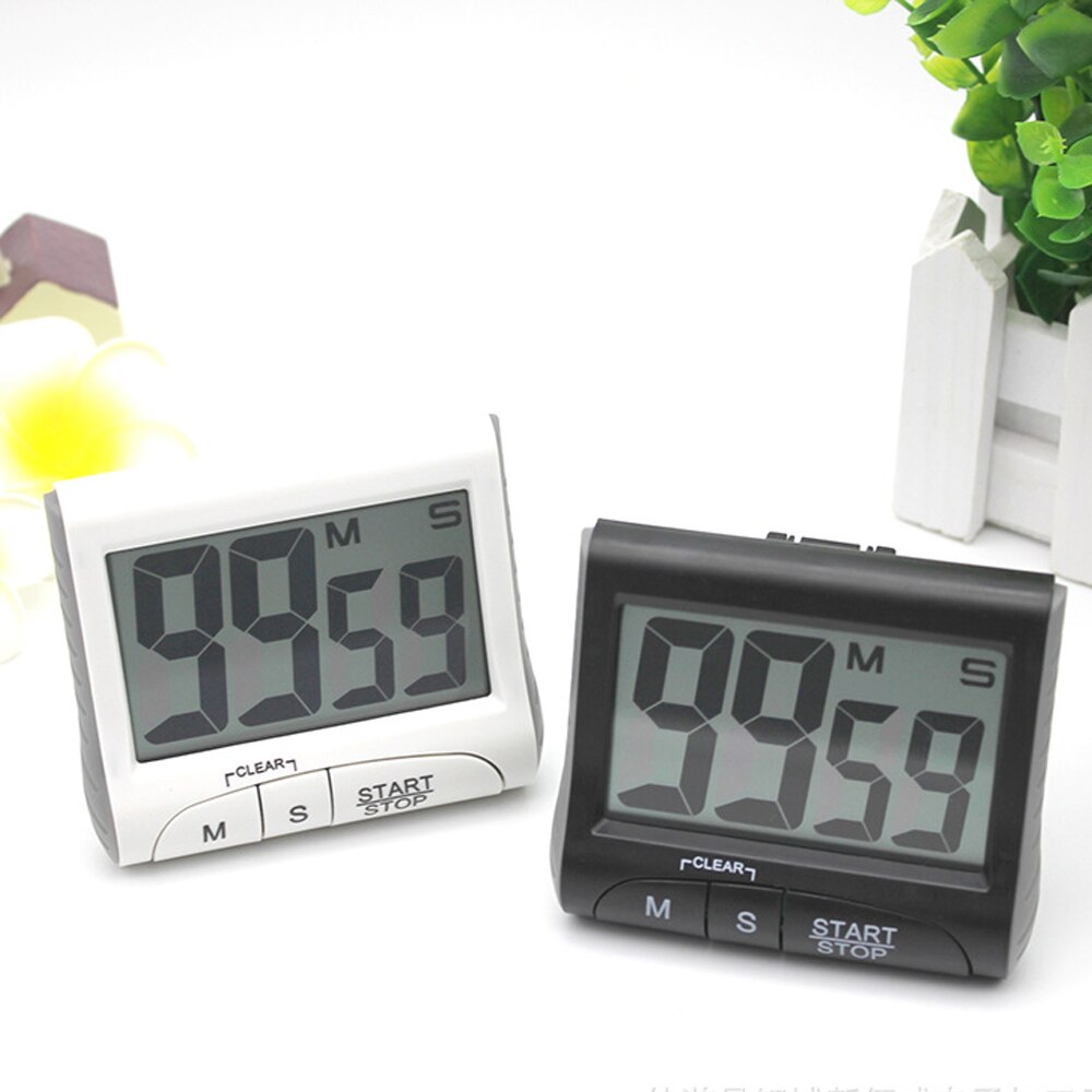 Timer de bucatarie digital, Peysaitr, display mare, alarma sonora, alb ...
